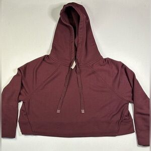 Athleta STEADY STATE CROP SWEATSHIRT‎ Antique Burgundy Size Medium